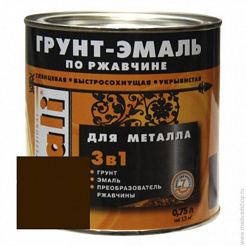 Грунт-эмаль по ржавчине  для металла "ДАЛИ" 0.75 литра